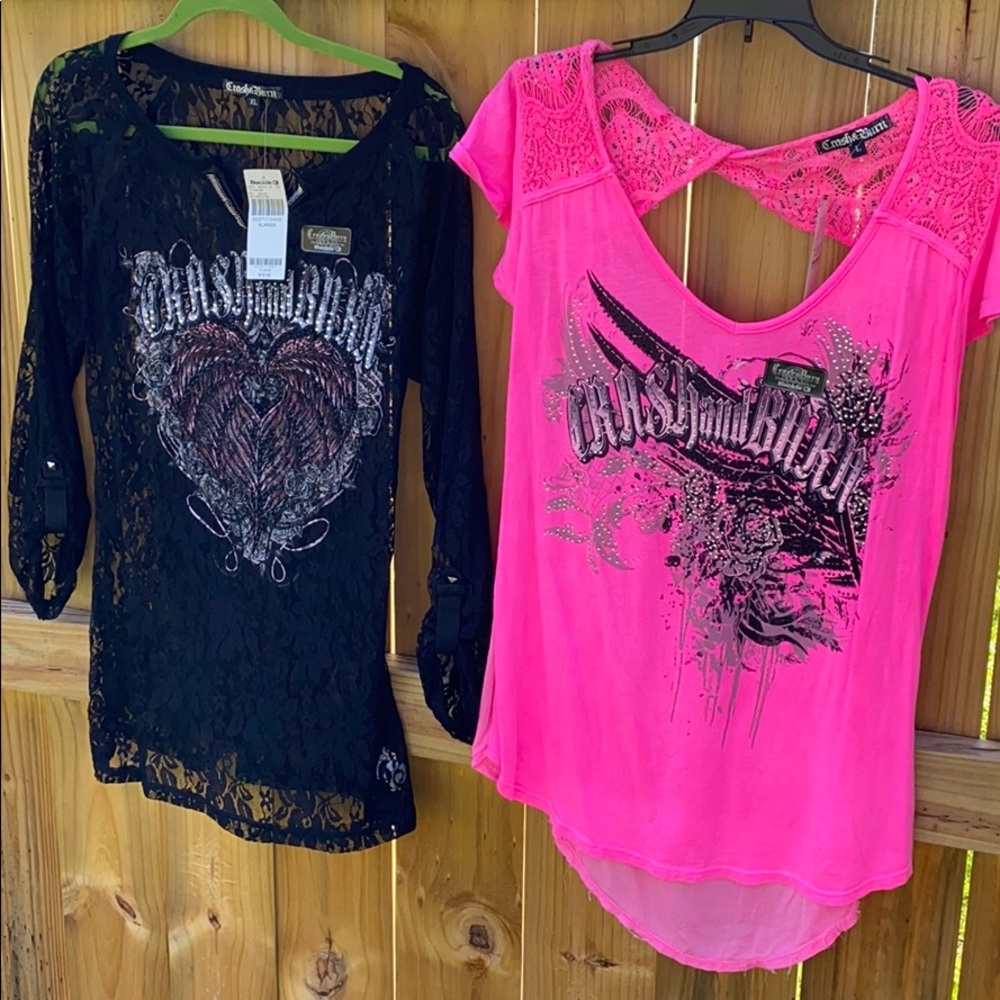 Women’s crash and burn tops (2)